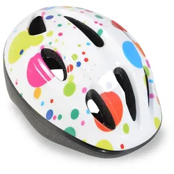 Byox Kinder Schutzhelm Y03 Größe S 48-54 cm einstellbar LED-Beleuchtung 8 Löcher weiß