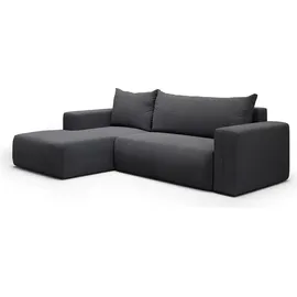 petits-meubles Eckcouch 3-Sitzer Dunkelgrau