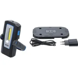 BGS COB-LED-Werkstattleuchte mit Magnet und Haken klappbar mit induktiver Ladefunktion
