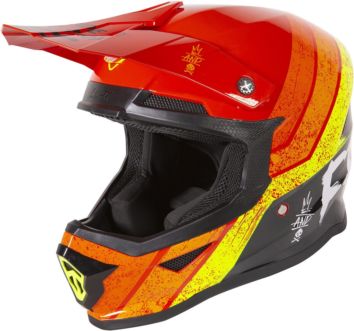 Freegun XP4 Stripes Motorcross Helm, rood, XL