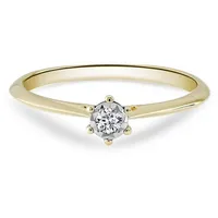 Adam & Eve Verlobungsring "AE22" Brillant Gelbgold oder Weißgold 0,06 ct. oder 0.12 ct (Brillantring), inklusive Echtheitszertifikat - Gravur möglich goldfarben 58