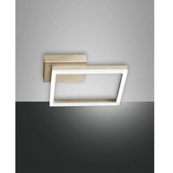 Wandleuchte Fabas Luce Bard quadrat 22W LED 1980lm dimmbar gold EEK E [A-G]