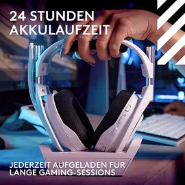 Logitech Astro A50 (Gen 5) LIGHTSPEED kompatibel mit Dolby Atmos inkl. Basisstation, kabellos, Over-ear Gaming Headset Bluetooth Weiß