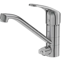Lenz Spültischarmatur KELA Chrom – hochwertige Armatur mit praktischem Maschinenanschluss – 360 Grad schwenkbarer Auslauf – robust und langlebig - 44831002