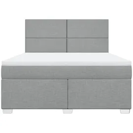 vidaXL Boxspringbett 180 x 200 cm Hellgrau