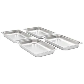 vidaXL Gastronormbehälter 4 Stk. GN 1/1 65 mm Edelstahl