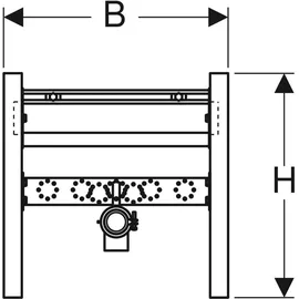 Geberit Duofix Traversenelement für Waschtisch, Standarmatur 111464001