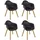 Lesli Living Stuhl Montreux Kunststoff schwarz 4er Set
