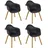Lesli Living Stuhl Montreux Kunststoff schwarz 4er Set