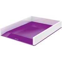 Leitz Briefkorb A4, 4er Pack, Zweifarbiges Design, Weiß/Violett, Duo