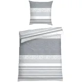 SCHIESSER Adele Paisley/Gestreift Grau 155 x 220 cm + 80 x 80 cm