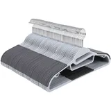 Songmics Kunststoff-Kleiderbügeln, 50 Stück Grau, rutschfest, platzsparend, um 360° drehbarer Haken, 41,5 cm breit,