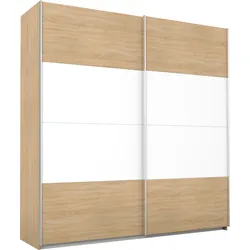 rauch Schwebetürenschrank »Quadra Kleiderschrank BESTSELLER Schrank Gaderobe«, mit Möglichkeit zur individuellen Frontgestaltung, leichtgängige Türen rauch struktureichefarben hell/weiß