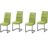 Hti-Living HTI-Line Schwingstuhl 4er Set PU grün DannyP
