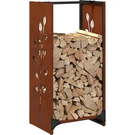 vidaXL Brennholzregal Wetterfester Stahl 40 x 30 x 80 cm Silber