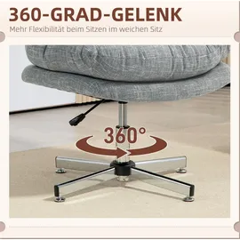 Homcom Bürostuhl Polyester Grau