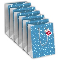 Clairefontaine 6x Geschenktasche M, Pinguine, 21,5x10,2x25,3 cm Blau X-30918-3C