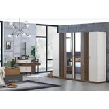 Xlmoebel Schlafzimmer-Set 2-teiliges Schlafzimmermöbel-Set mit Schrank und Kommode, (2tlg Schlafzimmer Set (Kommode + Kleiderschrank), Hergestellt in Europa weiß