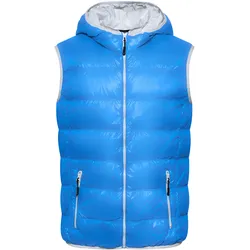Herren Sommer Daunenweste - Farbe grau, blau - Größe M