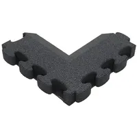 Gum-tech Negatives Eckstück ""Abgeschrägt"" für Fallschutzplatten, Grau, 8 cm