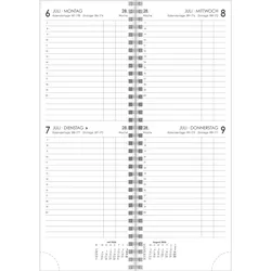 ZETTLER Tagevormerkbuch 800 10,4x29,6cm 2 Tage/1 Seite anthrazit 2026