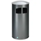 Proregal Robuster Kombiascher mit Deckel Inneneinsatz HxBxT 92 x 44,5 x 44,5 cm Verzinkter Stahl Silber