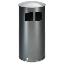 Proregal Robuster Kombiascher mit Deckel Inneneinsatz HxBxT 92 x 44,5 x 44,5 cm Verzinkter Stahl Silber