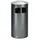 Proregal Robuster Kombiascher mit Deckel Inneneinsatz HxBxT 92 x 44,5 x 44,5 cm Verzinkter Stahl Silber