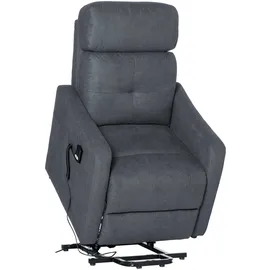 Homcom Elektrischer Sessel mit Aufstehfunktion und kabelgebundener Fernbedienung grau 71L x 94B x 104H cm