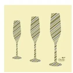 DUNI Dunisoft Serviette 20x20cm 1/4F. Year Glas Cream