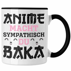 Trendation Tasse Trendation – Anime Tasse Geschenk Spruch Kaffeetasse Geschenke Deko Anme Fan Sympathisch schwarz