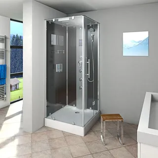 AcquaVapore Duschkabine Komplettdusche D38-03R0 80x80 cm ohne 2K Scheiben Versiegelung