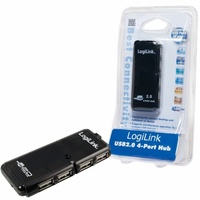 Logilink USB 2.0 Hub 480 Mbit/s Schwarz