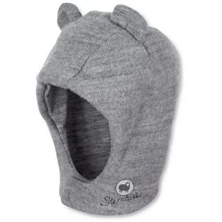 Sterntaler - Kid's Schalmütze Wolle mit Ohren - Mütze Gr 39 cm grau
