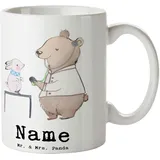 Mr. & Mrs. Panda Personalisierte Tasse Tierarzt Herz - Personalisierte Geschenke, Kollege, Beruf, Tasse mit Namen, Drucken, Arbeitskollege, Namen,