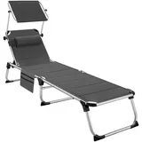 Tectake tectake® Sonnenliege, Lorella gepolstert, klappbar
