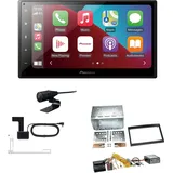 EHO Pioneer SPH-DA160DAB 2-DIN Autoradio CarPlay Android Auto Bluetooth DAB USB passend für Peugeot Expert und Partner ab 2007 schwarz