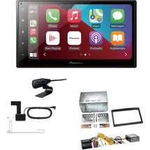 EHO Pioneer SPH-DA160DAB 2-DIN Autoradio CarPlay Android Auto Bluetooth DAB USB passend für Peugeot Expert und Partner ab 2007 schwarz