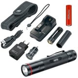 4K5 Tools PL 900 ProLight Taschenlampe mit Holster, mit Handschlaufe akkubetrieben, batteriebetriebe