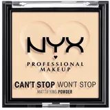 NYX Professional Makeup Can't Stop Won't Stop Mattifying Powder mattierendes Puder Farbton 01 Fair