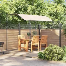 vidaXL Pavillon 1,62 x 3 m inkl. 4 Seitenteile Cremeweiß/Beige