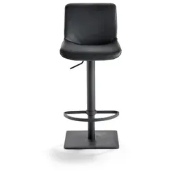 Mayer Sitzmöbel Barhocker »1287«, Breite: 40 cm, höhenverstellbar, Leder, schwarz