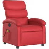 vidaXL Massagesessel mit Vibrationsfunktion Kunstleder 92 x 99,5 x 0 cm Rot
