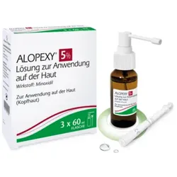 ALOPEXY 5% Lösung zur Anwendung auf der Haut 3X60 ml