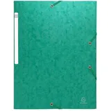 Exacompta Sammelmappe mit Gummizug und 3 Klappen aus Monoblock Scotten Manila-Karton 425g/qm für Format DIN A4