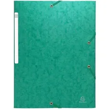 Exacompta Sammelmappe mit Gummizug und 3 Klappen aus Monoblock Scotten Manila-Karton 425g/qm für Format DIN A4