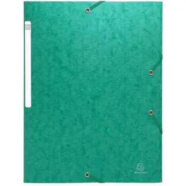Exacompta Sammelmappe mit Gummizug und 3 Klappen aus Monoblock Scotten Manila-Karton 425g/qm für Format DIN A4