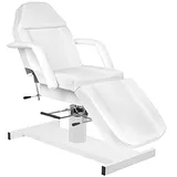 Activeshop Basic 210A Hydraulische Kosmetikliege Massageliege Massagetisch Massagestuhl Weiss bis 200 kg belastbar Premium-PU-Leder 180 x 63 x 64-80 cm (L x W x H)