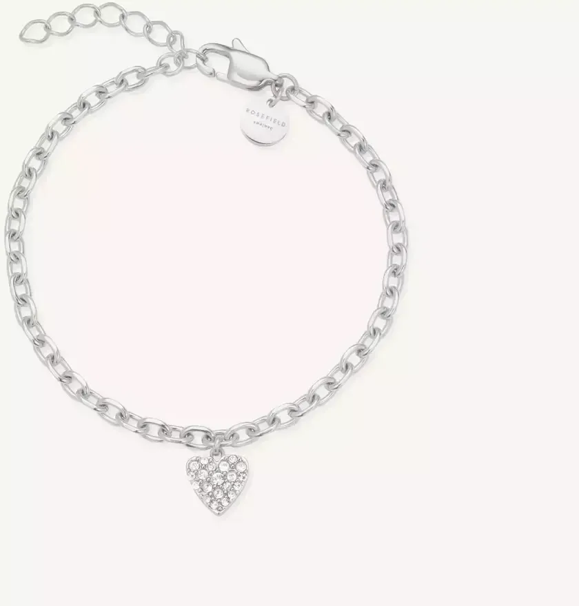 ROSEFIELD - ARMBAND - Massives Herz - silber