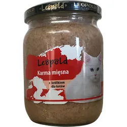 Leopold Kaninchenfleischfutter für Katzen 500g (Dose)
